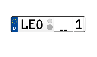 KFZ-Kennzeichen LEO .. 1